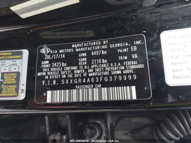 5XXGR4A63FG379999 KIA Optima Sx Turbo