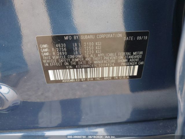 4S3BWAC69L3004824 Subaru Legacy Premium