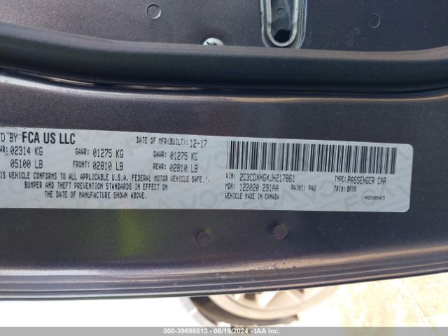 2C3CDXHGXJH217861 Dodge Charger Sxt Plus Rwd
