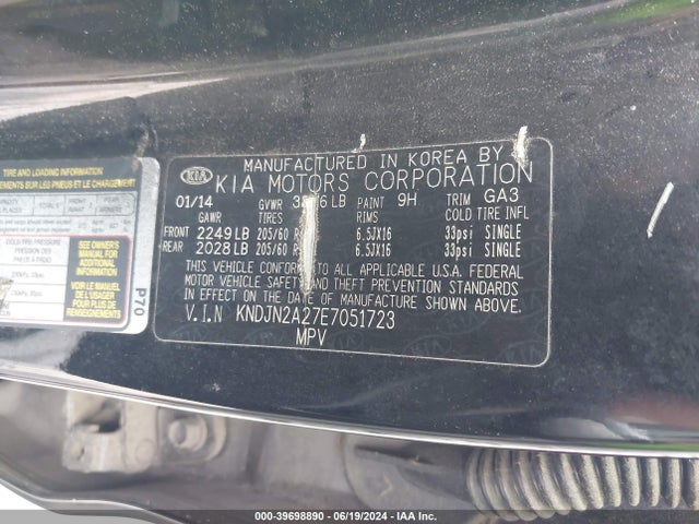KIA Soul 2014 KNDJN2A27E7051723 Image 9