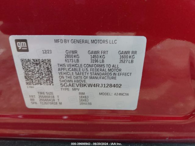 5GAEVBKW4RJ128402 Buick Enclave Premium Awd