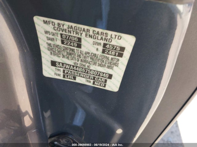 2007 JAGUAR XK SAJWA44B675B07940 Photo 8