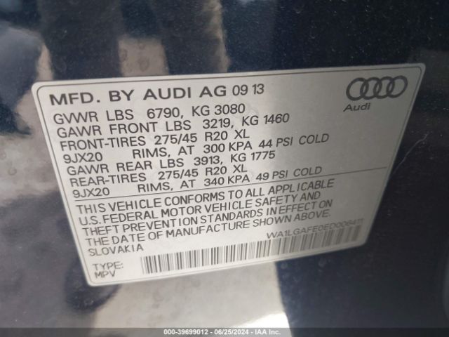 WA1LGAFE0ED006411 Audi Q7 3.0t Premium