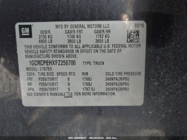 1GCRCPEHXFZ256706 Chevrolet Silverado 1500 Ls