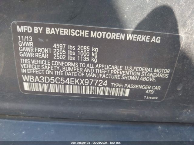 WBA3D5C54EKX97724 BMW 328d Xdrive