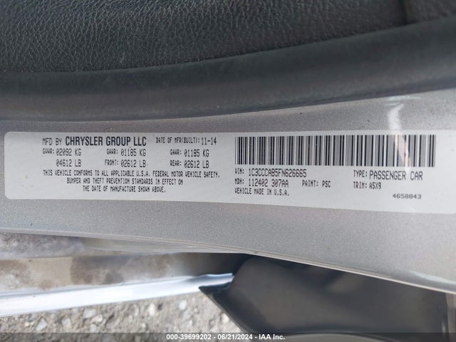 1C3CCCAB5FN626665 Chrysler 200 Limited