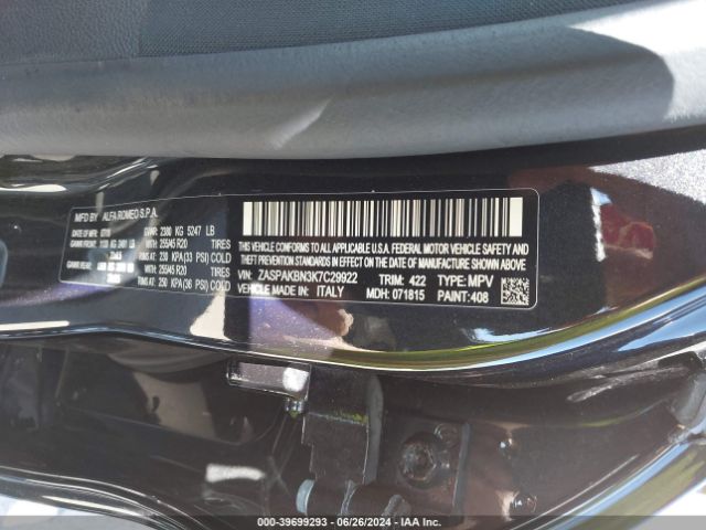 ZASPAKBN3K7C29922 Alfa Romeo Stelvio Ti Sport Awd