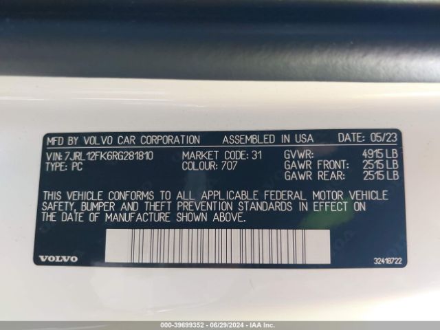 7JRL12FK6RG281810 Volvo S60 B5 Core Dark Theme