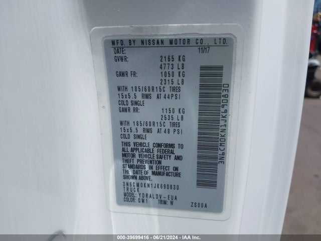 Nissan Nv200 S 2018 3N6CM0KN1JK690830 Image 9