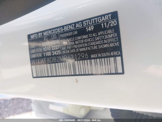 W1KWF8DB2MR621296 Mercedes-Benz C 300 Sedan