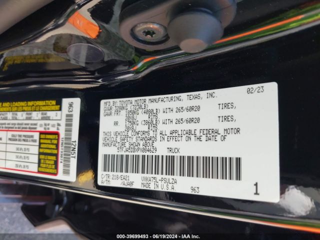 5TFJA5DBXPX084629 Toyota Tundra Limited