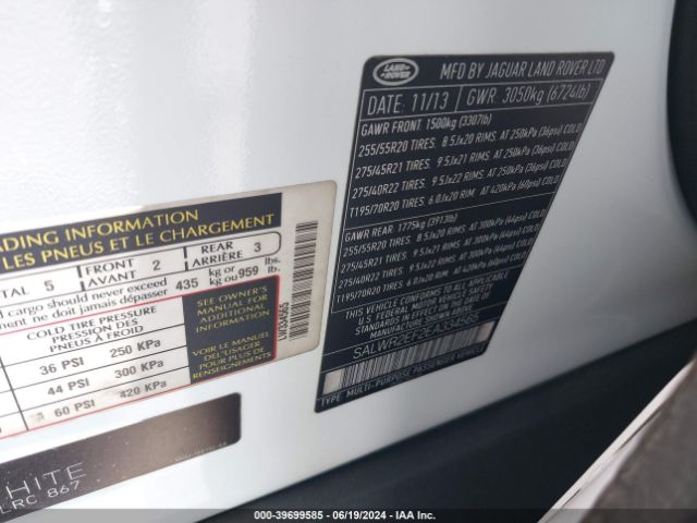 SALWR2EF2EA334565 Land Rover Range Rover Sport 5.0l V8 Supercharged