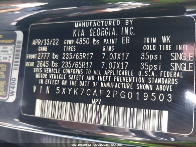 5XYK7CAF2PG019503 KIA Sportage X-pro Prestige