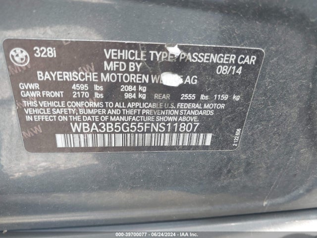 WBA3B5G55FNS11807 BMW 328i Xdrive