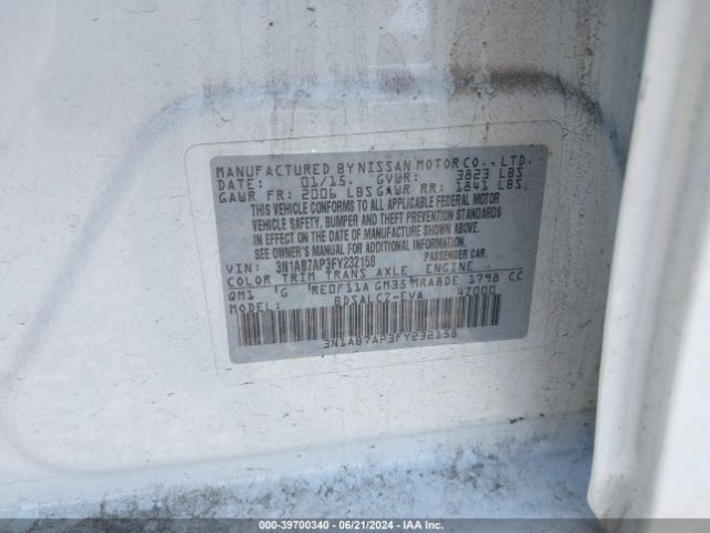 3N1AB7AP3FY232158 Nissan SENTRA S
