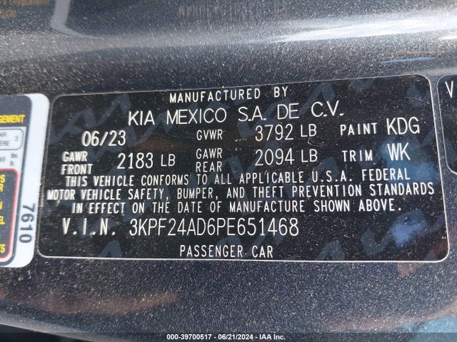 KIA Forte Lxs 2023 3KPF24AD6PE651468 Image 9