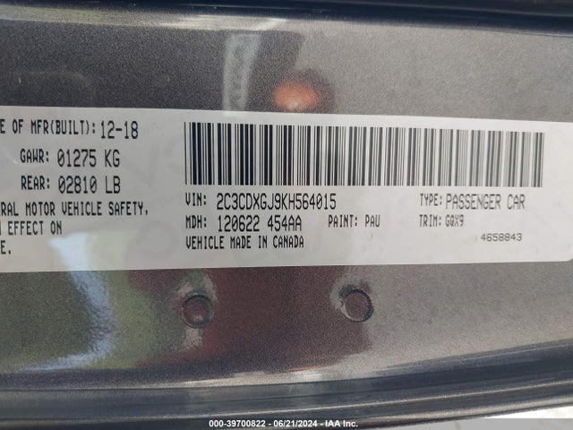 Dodge Charger Scat Pack Rwd 2019 2C3CDXGJ9KH564015 Image 9
