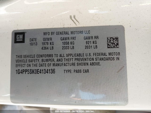 1G4PP5SK0E4134136 Buick Verano