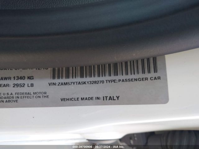 ZAM57YTA5K1328270 Maserati Ghibli S Q4