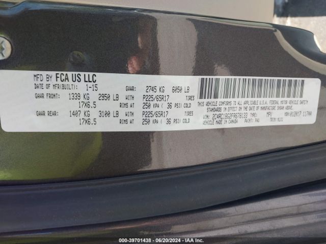 2C4RC1BG2FR678133 Chrysler Town & Country Touring