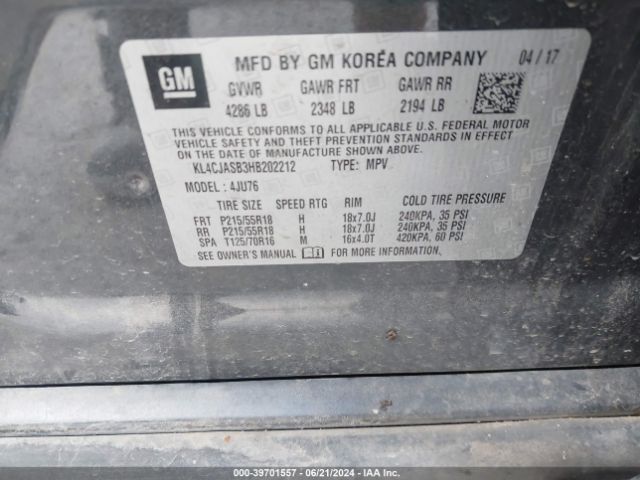 KL4CJASB3HB202212 Buick Encore Preferred