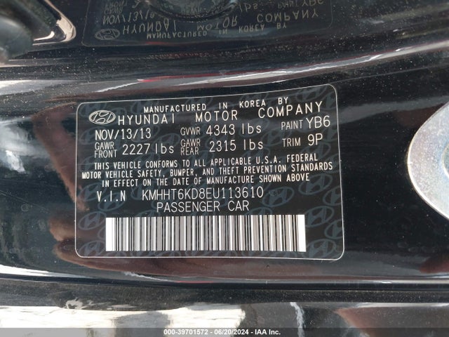 Hyundai Genesis 2.0t Premium 2014 KMHHT6KD8EU113610 Image 9
