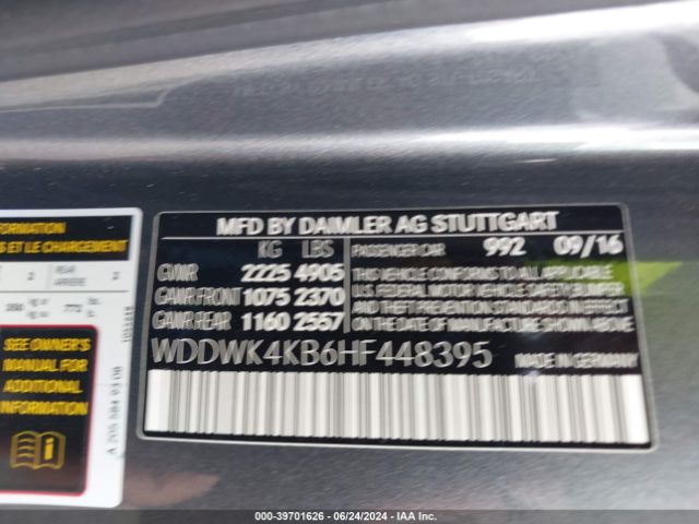 WDDWK4KB6HF448395 Mercedes-Benz C 300 4matic