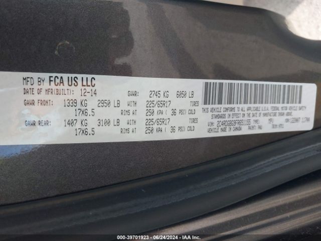 2C4RDGBG9FR651155 Dodge Grand Caravan American Value Pkg