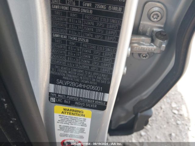 SALVP2BG4HH206001 Land Rover Range Rover Evoque Se/se Premium