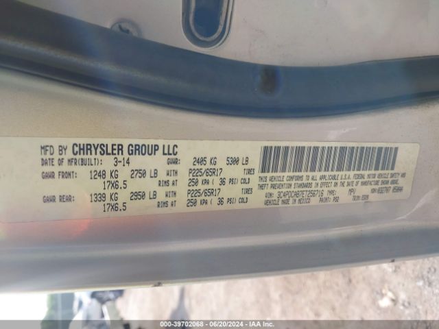 3C4PDCAB7ET256716 Dodge Journey American Value Pkg