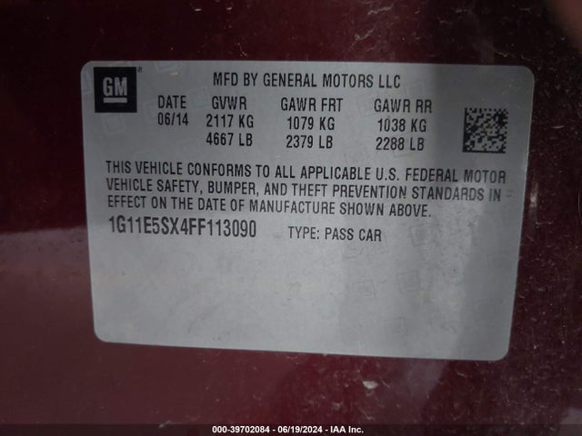 Chevrolet Malibu 3lt 2015 1G11E5SX4FF113090 Image 9