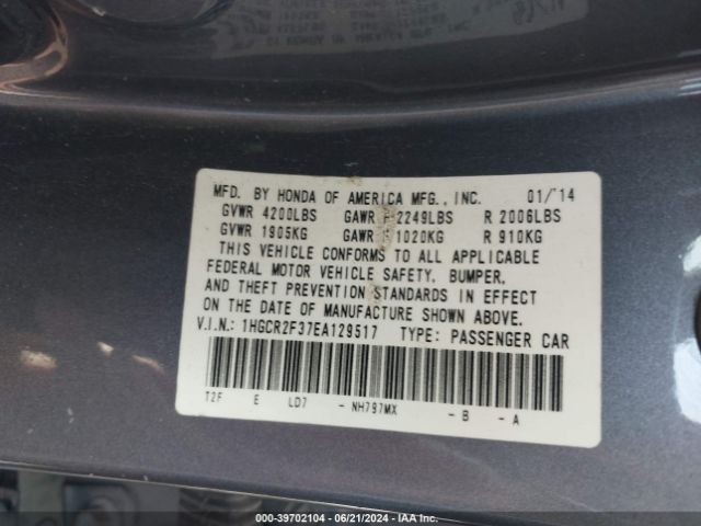 1HGCR2F37EA129517 Honda ACCORD LX