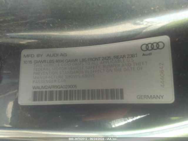 WAUM2AFR9GA029005 Audi A5 2.0t Premium
