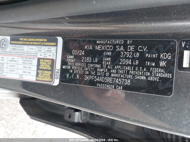 KIA Forte Gt-line 2024 3KPF54AD5RE745738 Image 9