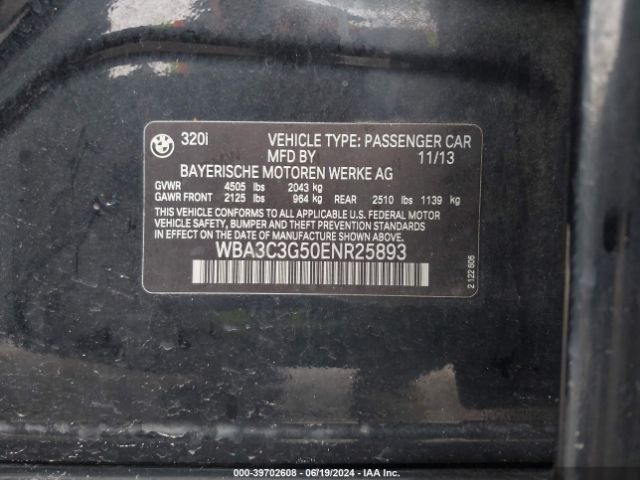 WBA3C3G50ENR25893 BMW 320i Xdrive