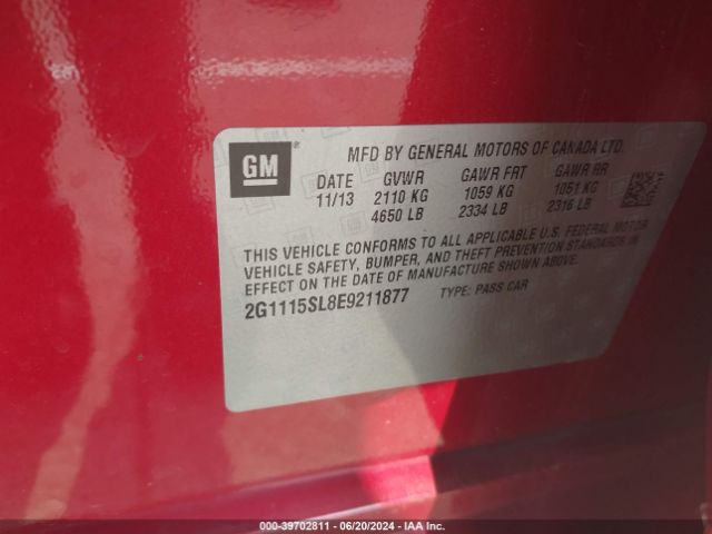 2G1115SL8E9211877 Chevrolet IMPALA 1LT