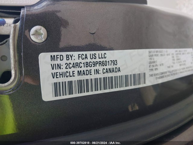 2C4RC1BG9PR601793 Chrysler Pacifica Touring L