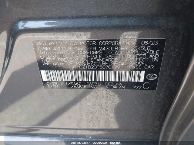 JTHGZ1B20P5070179 Lexus Is 350 F Sport