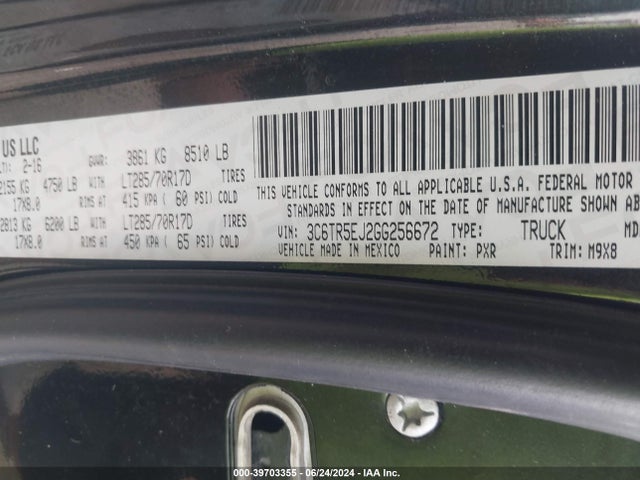 RAM 2500 Power Wagon 2016 3C6TR5EJ2GG256672 Image 9