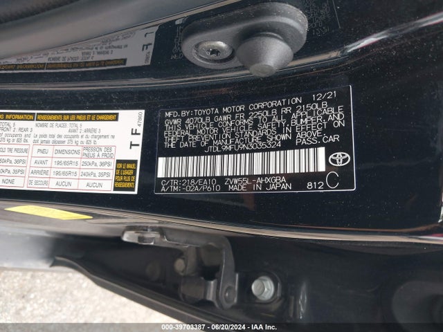 Toyota Prius Xle Awd-e 2022 JTDL9MFU9N3035324 Image 9