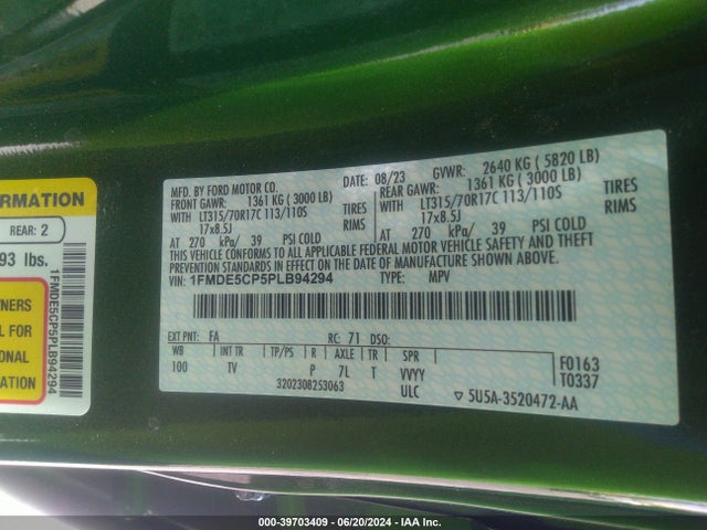 Ford Bronco Wildtrak 2023 1FMDE5CP5PLB94294 Image 9