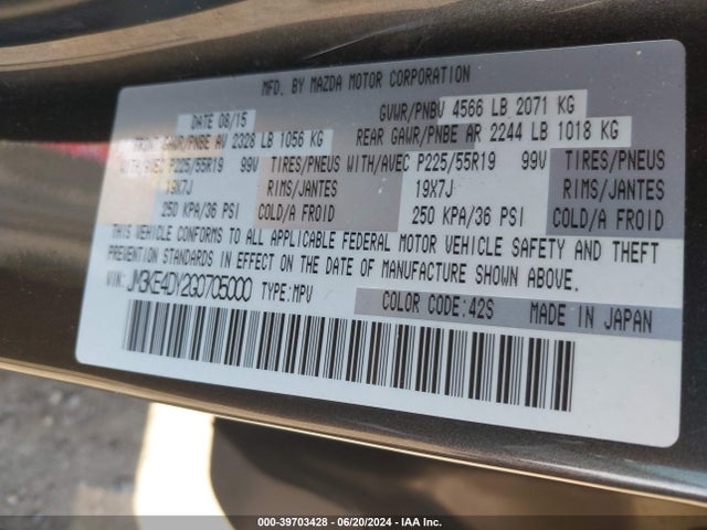 Mazda Cx-5 Grand Touring 2016 JM3KE4DY2G0705000 Image 9