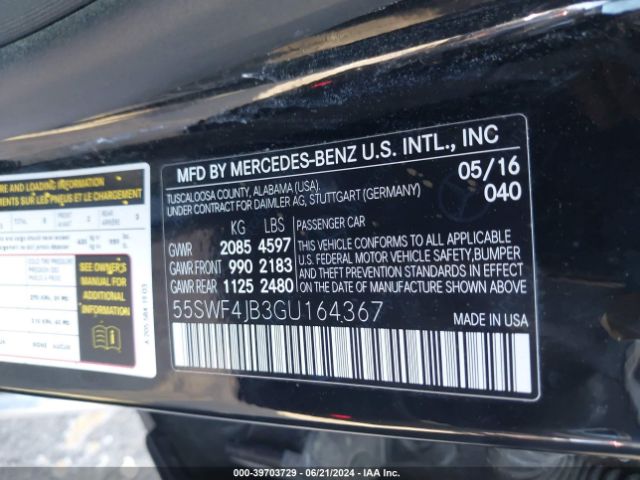 55SWF4JB3GU164367 Mercedes-Benz C 300 Luxury/sport