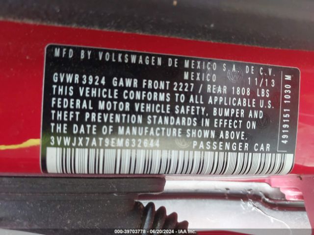 3VWJX7AT9EM632644 Volkswagen Beetle 2.5l