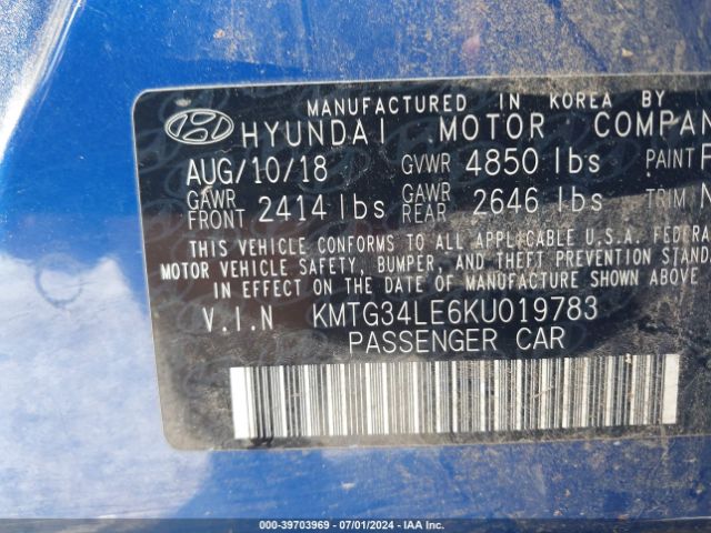 KMTG34LE6KU019783 Genesis G70 3.3t Advanced