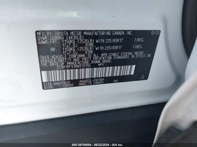 Toyota RAV4 LE 2024 2T3H1RFV3RW313155 Image 9