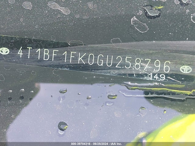 Toyota CAMRY XSE 2016 4T1BF1FK0GU258796 Image 9