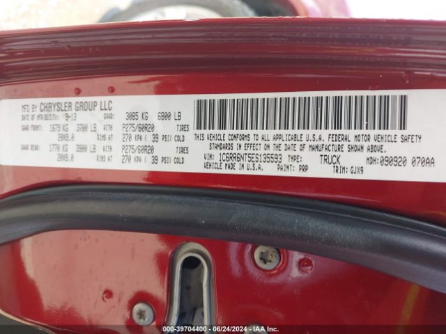 1C6RR6NT5ES135593 RAM 1500 Laramie