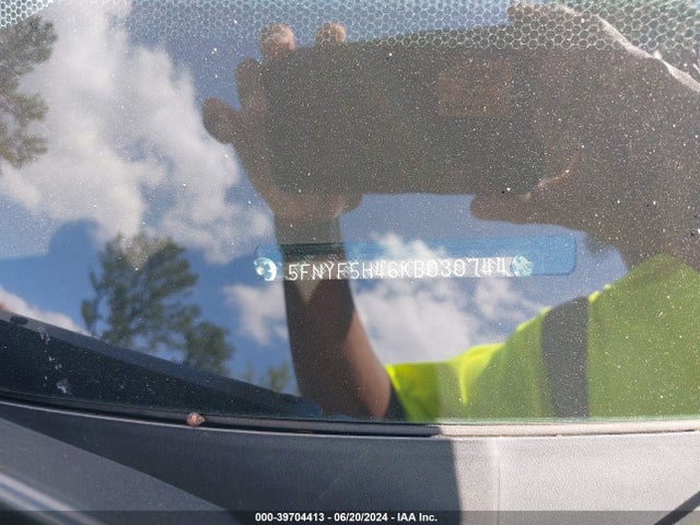 Honda Pilot Ex-l 2019 5FNYF5H46KB030744 Image 9
