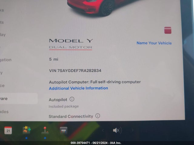 2024 TESLA MODEL Y 7SAYGDEF7RA282834 Photo 6